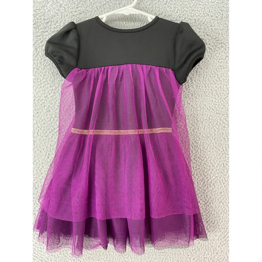 Disney Frozen II Anna Costume Dress Kids XS 4/5 Black Purple Princess Tulle
